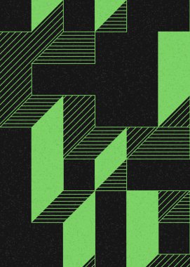 Edward Zajecs 2. Cubo 'nun 1971' deki uygulaması. Esasen 8 taştan oluşan bir Truchet fayans seti ve yerleştirme sanatı illüstrasyonu için kurallar.