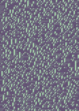 Edward Zajecs 2. Cubo 'nun 1971' deki uygulaması. Esasen 8 taştan oluşan bir Truchet fayans seti ve yerleştirme sanatı illüstrasyonu için kurallar.