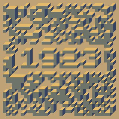 Edward Zajec Il Cubo 'nun 1971' den 2080 'deki uygulaması. Esasen 8 taştan oluşan bir Truchet fayans seti ve yerleştirme sanatı illüstrasyonu için kurallar.