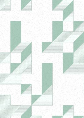 Edward Zajecs 2. Cubo 'nun 1971' deki uygulaması. Esasen 8 taştan oluşan bir Truchet fayans seti ve yerleştirme sanatı illüstrasyonu için kurallar.