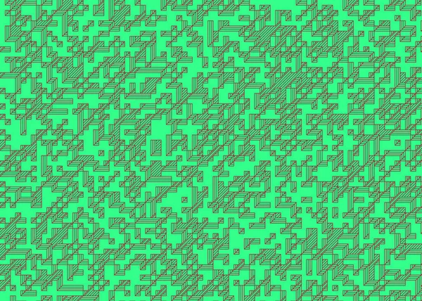 Edward Zajecs 2. Cubo 'nun 1971' deki uygulaması. Esasen 8 taştan oluşan bir Truchet fayans seti ve yerleştirme sanatı illüstrasyonu için kurallar.