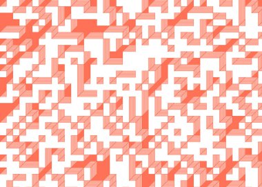 Edward Zajecs 2. Cubo 'nun 1971' deki uygulaması. Esasen 8 taştan oluşan bir Truchet fayans seti ve yerleştirme sanatı illüstrasyonu için kurallar.