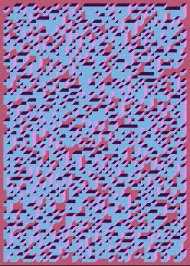 Edward Zajecs 2. Cubo 'nun 1971' deki uygulaması. Esasen 8 taştan oluşan bir Truchet fayans seti ve yerleştirme sanatı illüstrasyonu için kurallar.