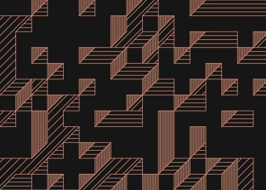 Edward Zajecs 2. Cubo 'nun 1971' deki uygulaması. Esasen 8 taştan oluşan bir Truchet fayans seti ve yerleştirme sanatı illüstrasyonu için kurallar.