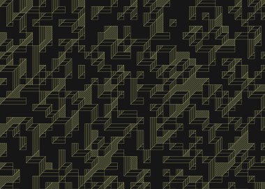 Edward Zajec Il Cubo 'nun 1971' den 2080 'deki uygulaması. Esasen 8 taştan oluşan bir Truchet fayans seti ve yerleştirme sanatı illüstrasyonu için kurallar.