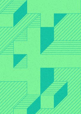 Edward Zajecs 2. Cubo 'nun 1971' deki uygulaması. Esasen 8 taştan oluşan bir Truchet fayans seti ve yerleştirme sanatı illüstrasyonu için kurallar.