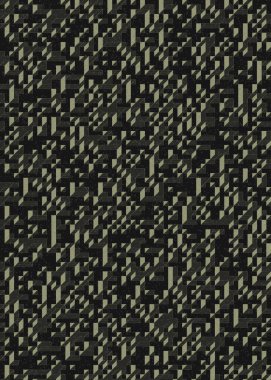 Edward Zajecs 2. Cubo 'nun 1971' deki uygulaması. Esasen 8 taştan oluşan bir Truchet fayans seti ve yerleştirme sanatı illüstrasyonu için kurallar.