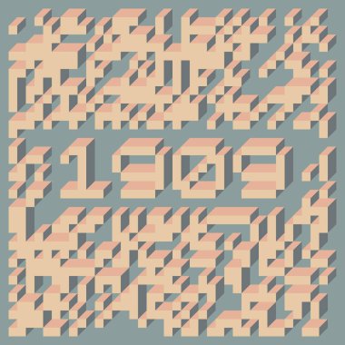 Edward Zajec Il Cubo 'nun 1971' den 2080 'deki uygulaması. Esasen 8 taştan oluşan bir Truchet fayans seti ve yerleştirme sanatı illüstrasyonu için kurallar.