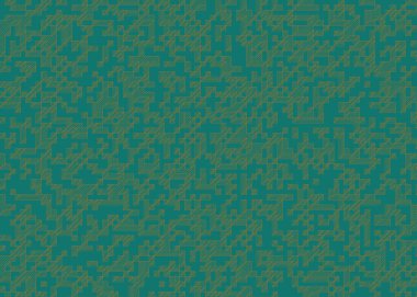 Edward Zajecs 2. Cubo 'nun 1971' deki uygulaması. Esasen 8 taştan oluşan bir Truchet fayans seti ve yerleştirme sanatı illüstrasyonu için kurallar.