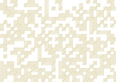 Edward Zajecs 2. Cubo 'nun 1971' deki uygulaması. Esasen 8 taştan oluşan bir Truchet fayans seti ve yerleştirme sanatı illüstrasyonu için kurallar.