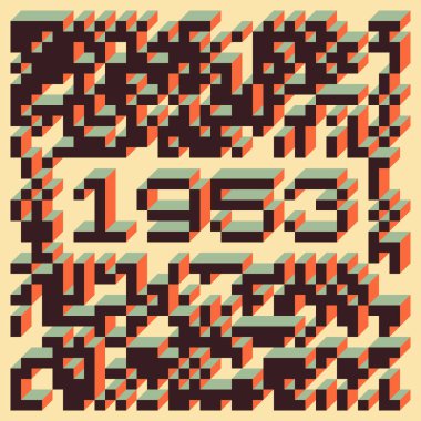 Edward Zajec Il Cubo 'nun 1971' den 2080 'deki uygulaması. Esasen 8 taştan oluşan bir Truchet fayans seti ve yerleştirme sanatı illüstrasyonu için kurallar.