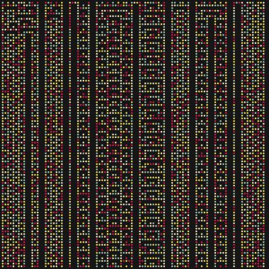 109 numaralı kural: İlköğretim hücresel otomaton rastgele tohum örneği uygulaması illüstrasyonu