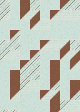 Edward Zajecs 2. Cubo 'nun 1971' deki uygulaması. Esasen 8 taştan oluşan bir Truchet fayans seti ve yerleştirme sanatı illüstrasyonu için kurallar.