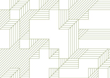 Edward Zajec Il Cubo 'nun 1971' den 2080 'deki uygulaması. Esasen 8 taştan oluşan bir Truchet fayans seti ve yerleştirme sanatı illüstrasyonu için kurallar.