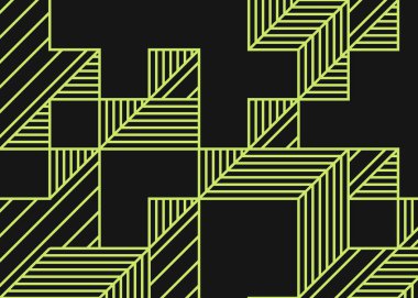 Edward Zajecs 2. Cubo 'nun 1971' deki uygulaması. Esasen 8 taştan oluşan bir Truchet fayans seti ve yerleştirme sanatı illüstrasyonu için kurallar.