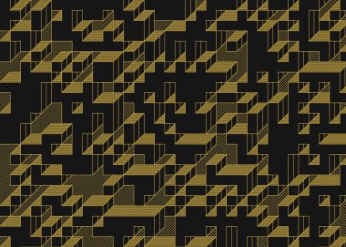 Edward Zajecs 2. Cubo 'nun 1971' deki uygulaması. Esasen 8 taştan oluşan bir Truchet fayans seti ve yerleştirme sanatı illüstrasyonu için kurallar.