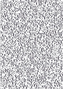 Edward Zajecs 2. Cubo 'nun 1971' deki uygulaması. Esasen 8 taştan oluşan bir Truchet fayans seti ve yerleştirme sanatı illüstrasyonu için kurallar.