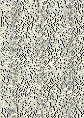 Edward Zajecs 2. Cubo 'nun 1971' deki uygulaması. Esasen 8 taştan oluşan bir Truchet fayans seti ve yerleştirme sanatı illüstrasyonu için kurallar.