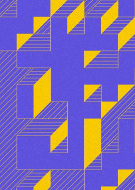 Edward Zajecs 2. Cubo 'nun 1971' deki uygulaması. Esasen 8 taştan oluşan bir Truchet fayans seti ve yerleştirme sanatı illüstrasyonu için kurallar.