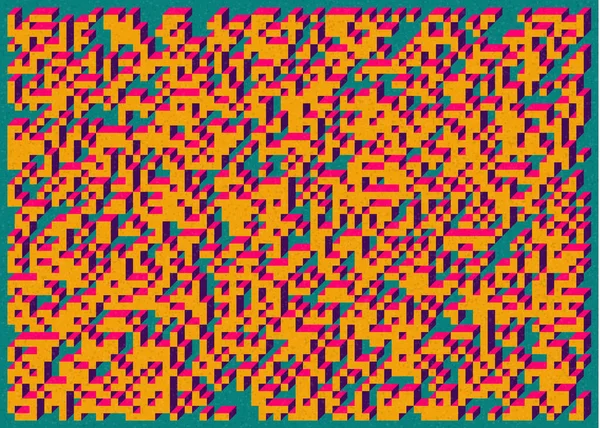 Implementación Edward Zajecs Cubo Desde 1971 Esencialmente Conjunto Baldosas Truchet — Archivo Imágenes Vectoriales