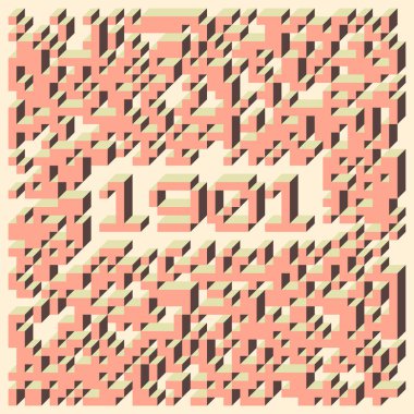 Edward Zajec Il Cubo 'nun 1971' den 2080 'deki uygulaması. Esasen 8 taştan oluşan bir Truchet fayans seti ve yerleştirme sanatı illüstrasyonu için kurallar.