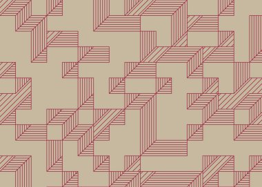 Edward Zajecs 2. Cubo 'nun 1971' deki uygulaması. Esasen 8 taştan oluşan bir Truchet fayans seti ve yerleştirme sanatı illüstrasyonu için kurallar.