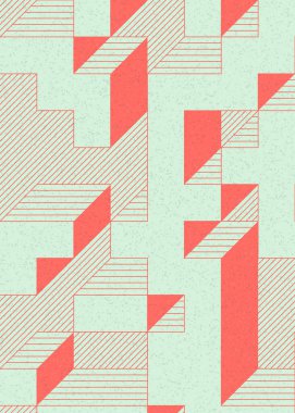 Edward Zajecs 2. Cubo 'nun 1971' deki uygulaması. Esasen 8 taştan oluşan bir Truchet fayans seti ve yerleştirme sanatı illüstrasyonu için kurallar.