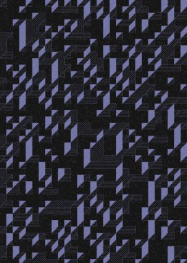 Edward Zajecs 2. Cubo 'nun 1971' deki uygulaması. Esasen 8 taştan oluşan bir Truchet fayans seti ve yerleştirme sanatı illüstrasyonu için kurallar.