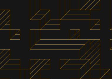 Edward Zajecs 2. Cubo 'nun 1971' deki uygulaması. Esasen 8 taştan oluşan bir Truchet fayans seti ve yerleştirme sanatı illüstrasyonu için kurallar.