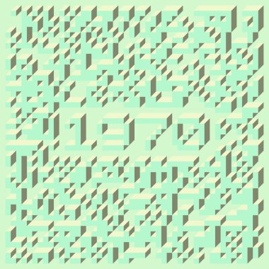 Edward Zajec Il Cubo 'nun 1971' den 2080 'deki uygulaması. Esasen 8 taştan oluşan bir Truchet fayans seti ve yerleştirme sanatı illüstrasyonu için kurallar.