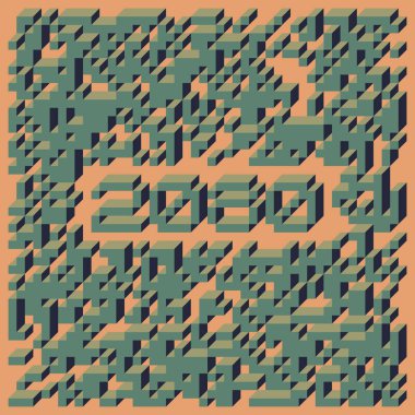 Edward Zajec Il Cubo 'nun 1971' den 2080 'deki uygulaması. Esasen 8 taştan oluşan bir Truchet fayans seti ve yerleştirme sanatı illüstrasyonu için kurallar.