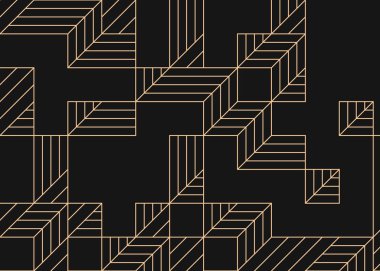 Edward Zajecs 2. Cubo 'nun 1971' deki uygulaması. Esasen 8 taştan oluşan bir Truchet fayans seti ve yerleştirme sanatı illüstrasyonu için kurallar.