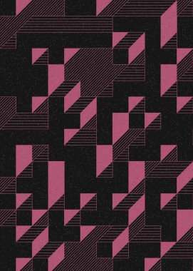 Edward Zajecs 2. Cubo 'nun 1971' deki uygulaması. Esasen 8 taştan oluşan bir Truchet fayans seti ve yerleştirme sanatı illüstrasyonu için kurallar.