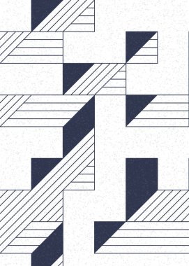 Edward Zajecs 2. Cubo 'nun 1971' deki uygulaması. Esasen 8 taştan oluşan bir Truchet fayans seti ve yerleştirme sanatı illüstrasyonu için kurallar.