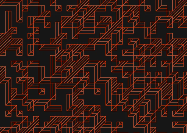 Uitvoering Van Edward Zajecs Cubo Vanaf 1971 Wezen Een Truchet — Stockvector