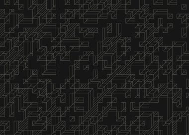 Edward Zajecs 2. Cubo 'nun 1971' deki uygulaması. Esasen 8 taştan oluşan bir Truchet fayans seti ve yerleştirme sanatı illüstrasyonu için kurallar.