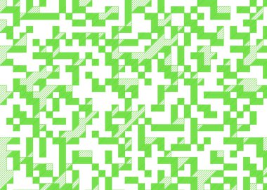 Edward Zajec Il Cubo 'nun 1971' den 2080 'deki uygulaması. Esasen 8 taştan oluşan bir Truchet fayans seti ve yerleştirme sanatı illüstrasyonu için kurallar.