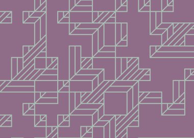 Edward Zajecs 2. Cubo 'nun 1971' deki uygulaması. Esasen 8 taştan oluşan bir Truchet fayans seti ve yerleştirme sanatı illüstrasyonu için kurallar.