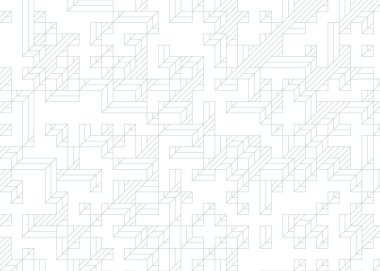 Edward Zajec Il Cubo 'nun 1971' den 2080 'deki uygulaması. Esasen 8 taştan oluşan bir Truchet fayans seti ve yerleştirme sanatı illüstrasyonu için kurallar.