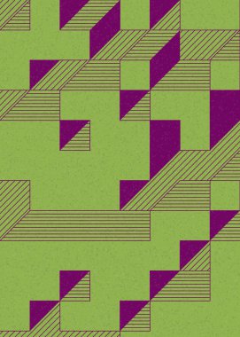 Edward Zajecs 2. Cubo 'nun 1971' deki uygulaması. Esasen 8 taştan oluşan bir Truchet fayans seti ve yerleştirme sanatı illüstrasyonu için kurallar.