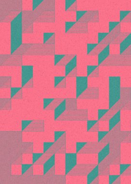 Edward Zajecs 2. Cubo 'nun 1971' deki uygulaması. Esasen 8 taştan oluşan bir Truchet fayans seti ve yerleştirme sanatı illüstrasyonu için kurallar.