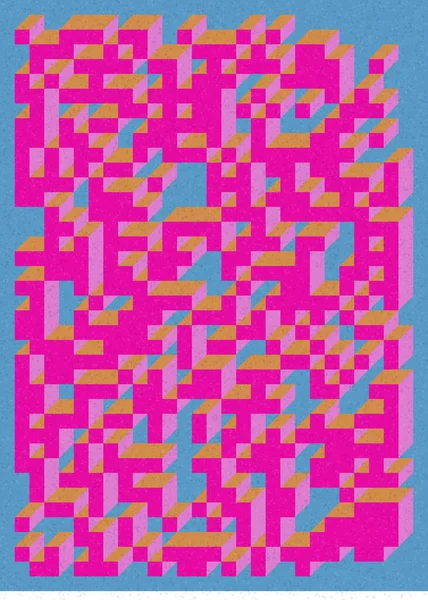 Edward Zajecs 2. Cubo 'nun 1971' deki uygulaması. Esasen 8 taştan oluşan bir Truchet fayans seti ve yerleştirme sanatı illüstrasyonu için kurallar.