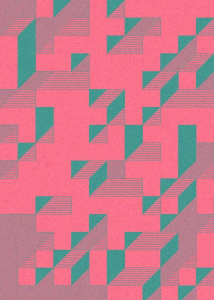 Edward Zajecs 2. Cubo 'nun 1971' deki uygulaması. Esasen 8 taştan oluşan bir Truchet fayans seti ve yerleştirme sanatı illüstrasyonu için kurallar.