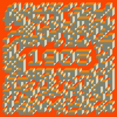 Edward Zajec Il Cubo 'nun 1971' den 2080 'deki uygulaması. Esasen 8 taştan oluşan bir Truchet fayans seti ve yerleştirme sanatı illüstrasyonu için kurallar.