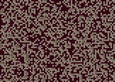 Edward Zajecs 2. Cubo 'nun 1971' deki uygulaması. Esasen 8 taştan oluşan bir Truchet fayans seti ve yerleştirme sanatı illüstrasyonu için kurallar.