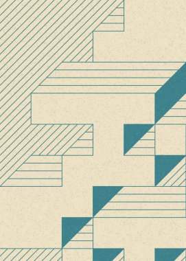 Edward Zajecs 2. Cubo 'nun 1971' deki uygulaması. Esasen 8 taştan oluşan bir Truchet fayans seti ve yerleştirme sanatı illüstrasyonu için kurallar.