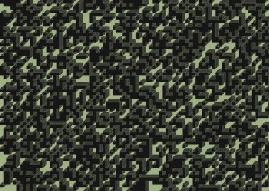 Edward Zajecs 2. Cubo 'nun 1971' deki uygulaması. Esasen 8 taştan oluşan bir Truchet fayans seti ve yerleştirme sanatı illüstrasyonu için kurallar.