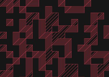 Edward Zajecs 2. Cubo 'nun 1971' deki uygulaması. Esasen 8 taştan oluşan bir Truchet fayans seti ve yerleştirme sanatı illüstrasyonu için kurallar.