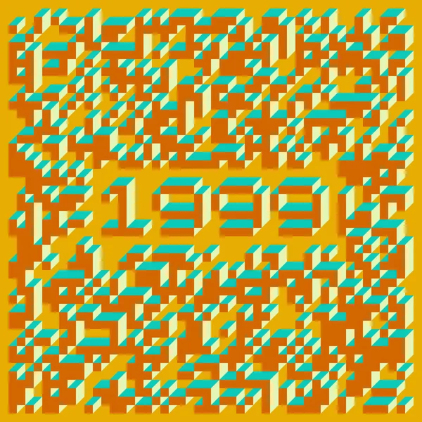 Edward Zajec Il Cubo 'nun 1971' den 2080 'deki uygulaması. Esasen 8 taştan oluşan bir Truchet fayans seti ve yerleştirme sanatı illüstrasyonu için kurallar.
