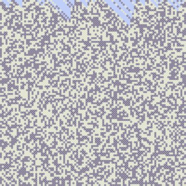 Kural 248 Komşuları 3 İlköğretim Hücresel Otomaton Rastgele tohum Örnek Uygulaması